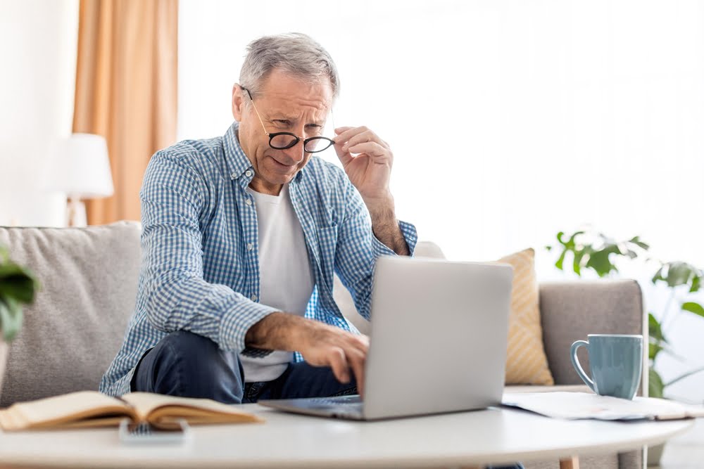 Confused mature man - Presbyopia Treatment in Costa Mesa, CA Confused mature man - Presbyopia Treatment in Costa Mesa, CA