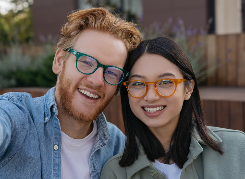 Couple wearing eye glasses - IPL Treatment in Costa Mesa, CA