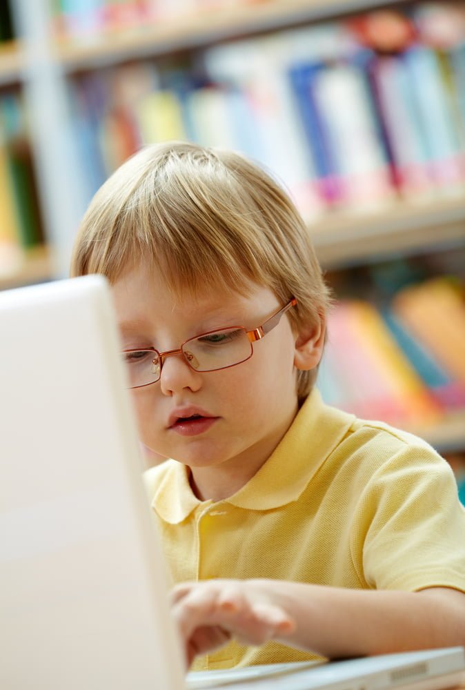 A child wearing eye glasses - myopia control in Costa Mesa, CA
